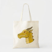Gold Dragon Head in Profile Tote Bag (Voorkant)
