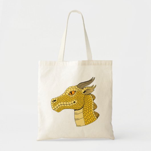 Gold Dragon Head in Profile Tote Bag (Voorkant)