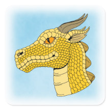 Gold Dragon Head in Profile