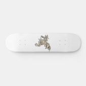 Gold Dragon op White Persoonlijk Skateboard (Horizontaal)