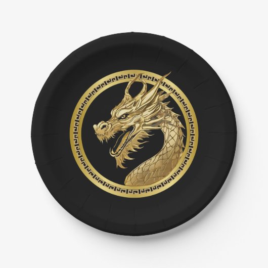 Gold Dragon Papieren Bordje (Voorkant)