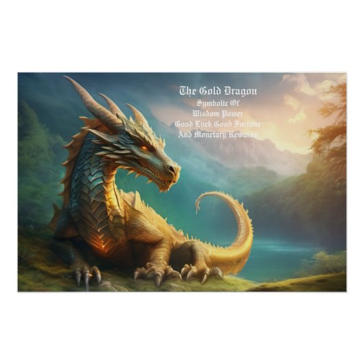Gold Dragon Perfect Poster (Voorkant)