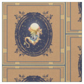 Gold Dragon Rider Faery Pixel Art Stof (Close Up)