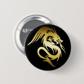 GOLD DRAGON RONDE BUTTON 5,7 CM (Voorkant /achterkant)