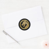 Gold Dragon Ronde Sticker (Envelop)