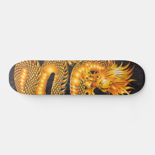 Gold Dragon Skateboard Deck (Horizontaal)