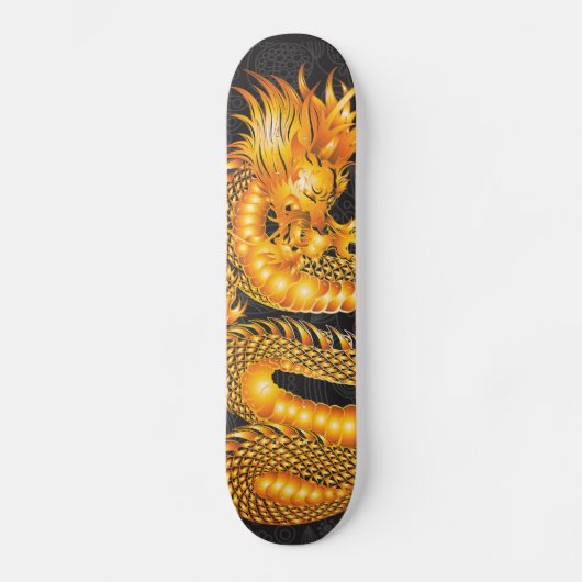 Gold Dragon Skateboard Deck (Voorkant)