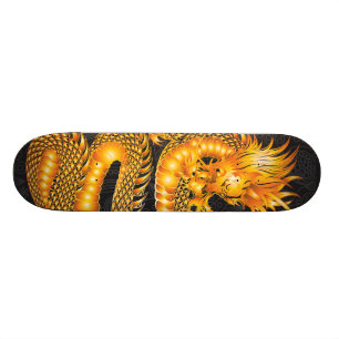 Gold Dragon Skateboard Deck