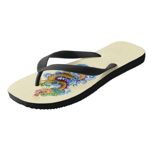 Gold Dragon Teenslippers (Schuin)