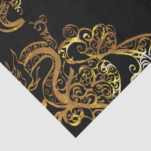 Gold Dragon Tissuepapier (Detail)