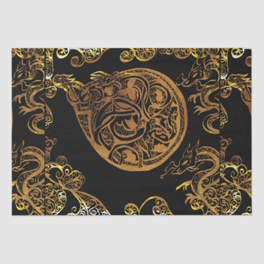 Gold Dragon Tissuepapier (Voorkant)