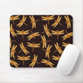 Gold Dragonflies Mousepad Muismat (Met muis)