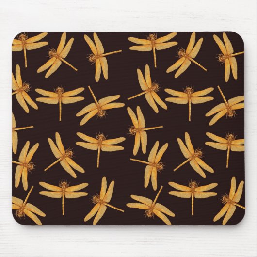 Gold Dragonflies Mousepad Muismat (Voorkant)