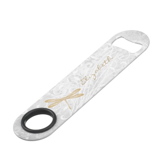 Gold Dragonfly - Aangepaste flesopening Speed Flessenopener (Voorkant Gekanteld)