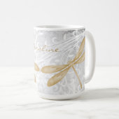 Gold Dragonfly - Aangepaste koffie-Mok Koffiemok (Voorkant rechts)