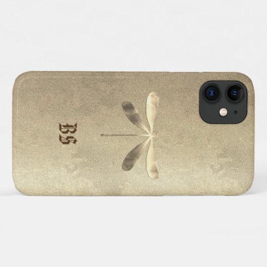 Gold Dragonfly Case-Mate iPhone Case (Achterkant (horizontaal))