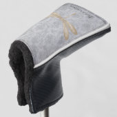 Gold Dragonfly Damask Golfheadcover (3/4 voorkant)