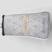 Gold Dragonfly Damask Golfheadcover (Voorkant)