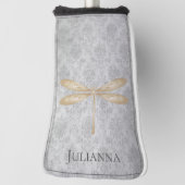 Gold Dragonfly Damask Golfheadcover (Draai 90)