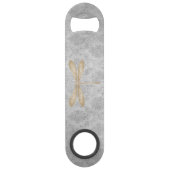 Gold Dragonfly Damask Speed Flessenopener (Achterkant)
