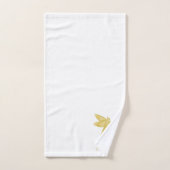 Gold Dragonfly Design Monogrammed Bad Handdoek (Handdoek)