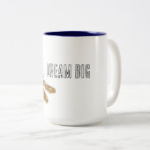 Gold Dragonfly Dream Tweekleurige Koffiemok (Voorkant rechts)