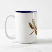 Gold Dragonfly Dream Tweekleurige Koffiemok (Links)