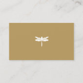Gold Dragonfly Logo Designer Visitekaartje (Achterkant)