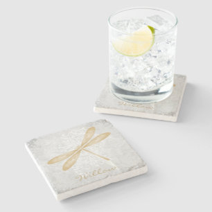 Gold Dragonfly - Onderzetter met speciale toon