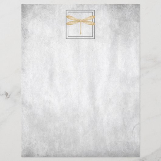 Gold Dragonfly - Papierblad op maat (Achterkant)