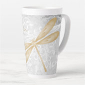 Gold Dragonfly persoonlijke latte Mok (Rechterhoek)
