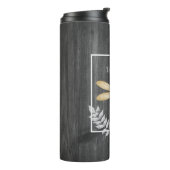 Gold Dragonfly Rustic Personalized Thermal Tumbler Thermosbeker (Gedraaid links)
