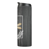 Gold Dragonfly Rustic Personalized Thermal Tumbler Thermosbeker (Geroteerd rechts)