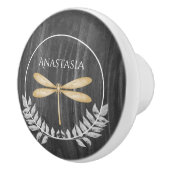 Gold Dragonfly Rustic Specialized Ceramic Knob. Keramische Knop (Rechts)