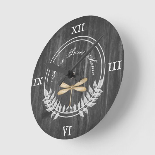 Gold Dragonfly Rustige acrylwandklok Ronde Klok (Hoek)