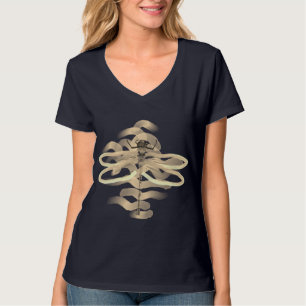 Gold Dragonfly schilderen T-shirt