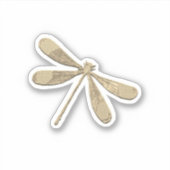 Gold Dragonfly Sticker (Voorkant)