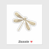 Gold Dragonfly Sticker (Vel)