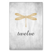 Gold Dragonfly-tabelnummer Kaart (Achterkant)