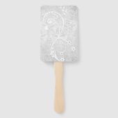 Gold Dragonfly Wedding Favor Hand Fan Handwaaier (Achterkant)