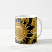 Gold Dragons Asian Sun Coffee Cup Mok (Voorkant rechts)