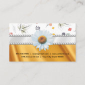 Gold Drapery | Naadloos bloempatroon Visitekaartje (Achterkant)