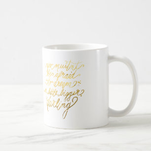 Gold "Dream Bigger"-Mok Koffiemok