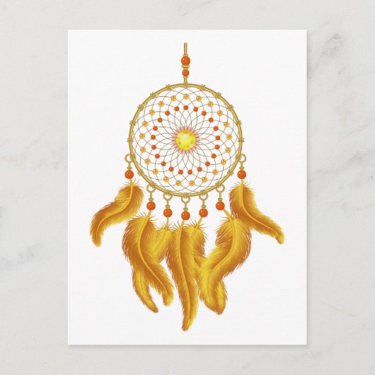 Gold Dream Catcher Briefkaart (Voorkant)
