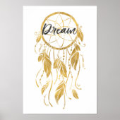 Gold Dream Catcher Poster (Voorkant)