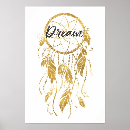 Gold Dream Catcher Poster (Voorkant)