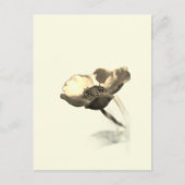 Gold Dream Flowers – Sepia Minimalist Nature  Briefkaart (Voorkant)