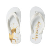 Gold Dream Unicorn Kinder Teenslippers (Voetbed)