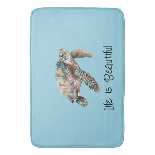 Gold Dream Zee Turtle Badmat (Voorkant Verticaal)