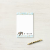 Gold Dream Zee Turtle Post-it® Notes (Op bureau)